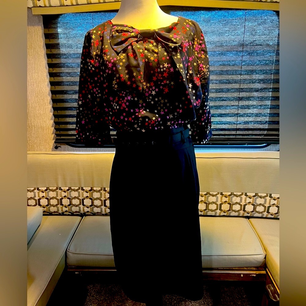 Y2K Trina Turk star dress size 8